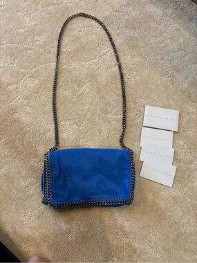 Stella McCartney Royal Blue Chain-Trim Crossbody Bag